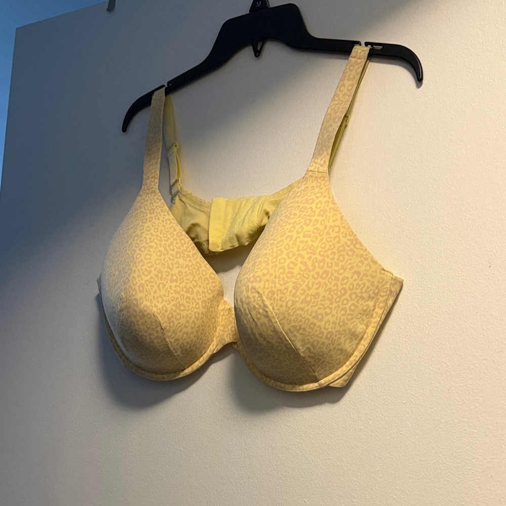 Ambrielle Yellow Animal Print Bra